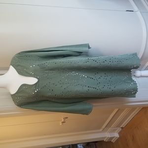 BLOOMINGDALE'S 3x (Size 18) Linen Eyelet Tunic